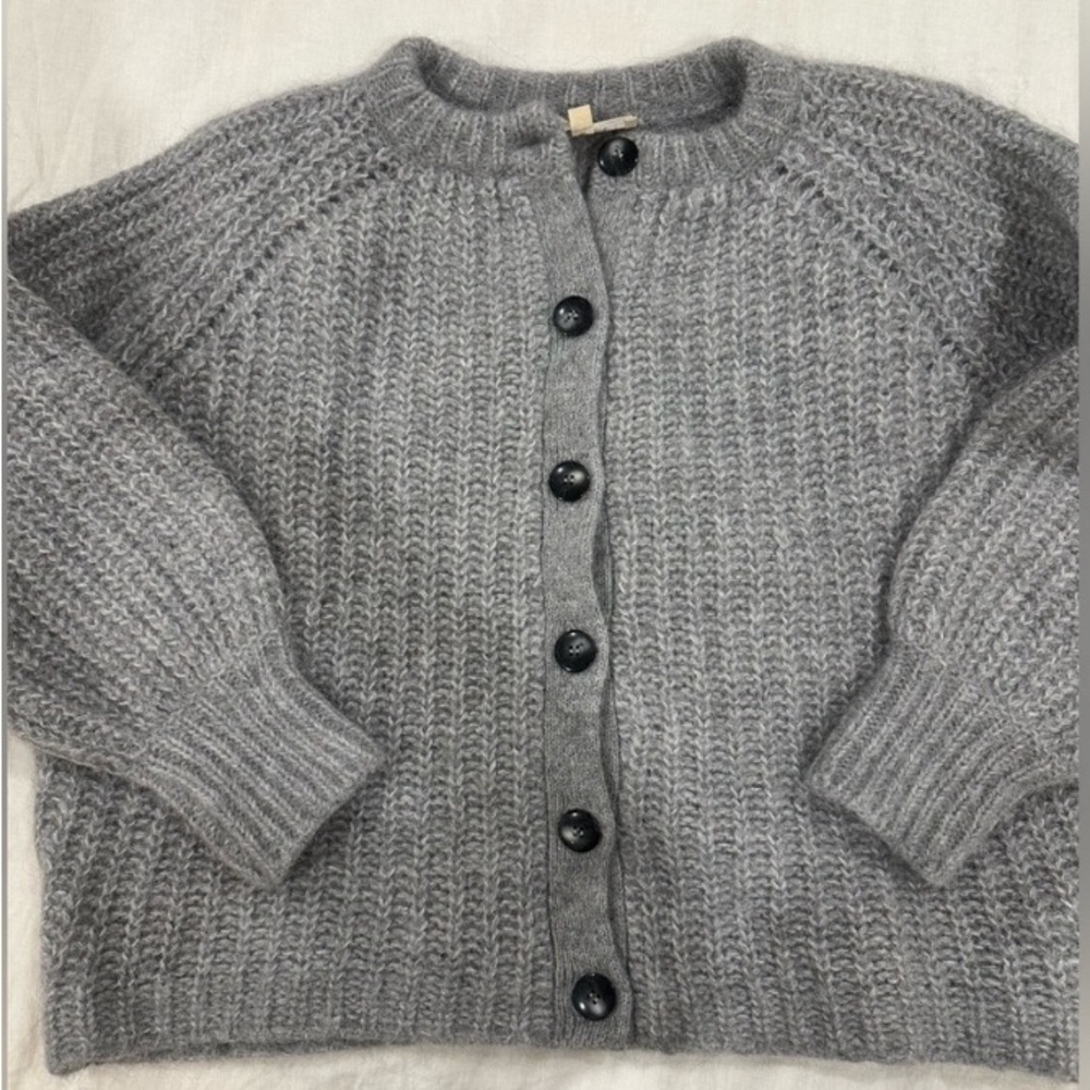 Sezane Emile cardigan in mottled grey size XS